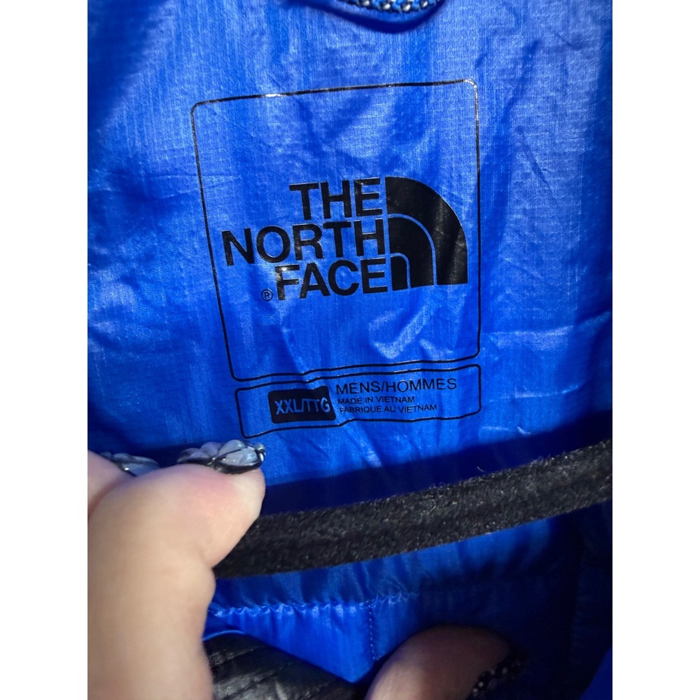 The North Face Thermoball Vest Mens XXL Black Blue Quilted Insulated Puffer - Picture 6 of 8